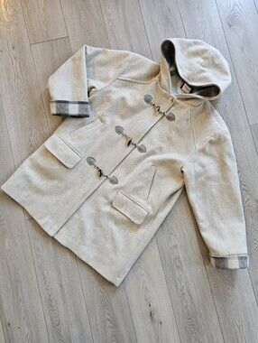 Vintage Ellabee Wool Canadian Hooded Duffle Winter Coat, Large